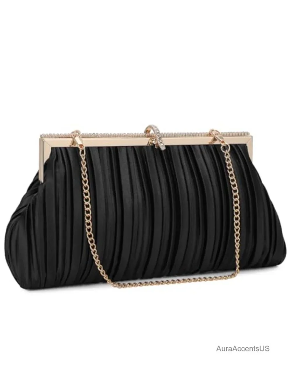 Beaded Clutch Evening Bag Satin Formal Wedding Purse Wristlet Crossbody